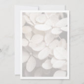 Modern Minimalist White Floral Wedding Invitation 招待状 (裏面)