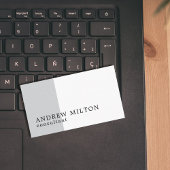 Modern Minimalist White Grey Black Consultant 名刺