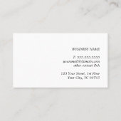 Modern Minimalist White Grey Black Consultant 名刺 (裏面)