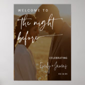 Modern Minimalist White on Black Photo Rehearsal ポスター (正面)