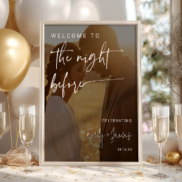 Modern Minimalist White on Black Photo Rehearsal ポスター