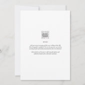 Modern Minimalist White Print or Digital Wedding 招待状 (裏面)
