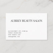 Modern minimalist white script  Black 名刺 (裏面)