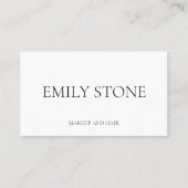 Modern Minimalist White script Professional Photo 名刺 (正面)