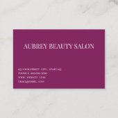 Modern minimalist white script  Purple  名刺 (裏面)