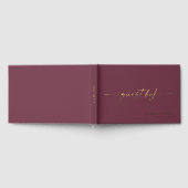 Modern Minimalist Wine Script Wedding ゲストブック (全面)