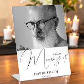 Modern Minimalist With Photo In Loving Memory 台座サイン
