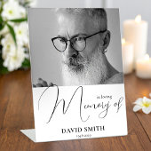 Modern Minimalist With Photo In Loving Memory 台座サイン