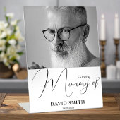 Modern Minimalist With Photo In Loving Memory 台座サイン