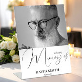 Modern Minimalist With Photo In Loving Memory 台座サイン