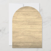 Modern Minimalist Wooden Texture Wedding 招待状 (裏面)