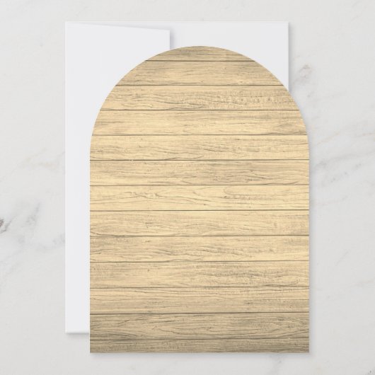 Modern Minimalist Wooden Texture Wedding 招待状 (裏面)