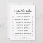 Modern Minimalist would she rather Game card (正面)