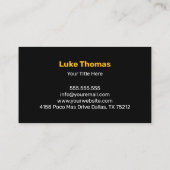 Modern Minimalist Yellow Green Lawn Mowing Logo 名刺 (裏面)