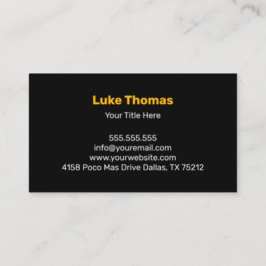 Modern Minimalist Yellow Green Lawn Mowing Logo 名刺 (裏面)