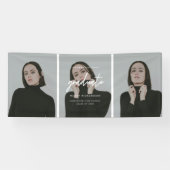 Modern Minimalistic 3-Photo Graduation Congrats 横断幕 (横)