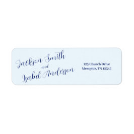 Modern Minimalistic Blue Return Address Label ラベル