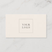 Modern Minimalistic Cream Brown Professional Logo  名刺 (正面)