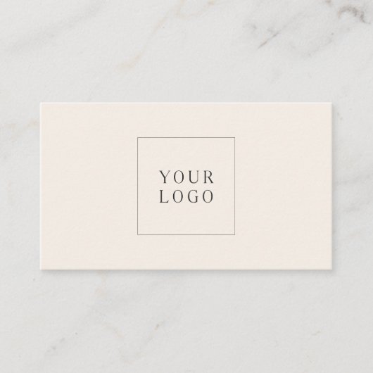 Modern Minimalistic Cream Brown Professional Logo  名刺 (正面)