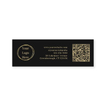 Modern Minimalistic QR Code Black Gold Business