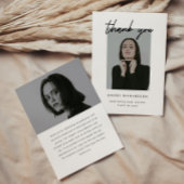 Modern Minimalistic Script 2-Photo Graduation サンキューカード