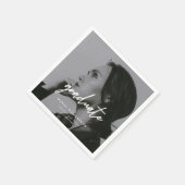 Modern Minimalistic Script Photo Graduation Party スタンダードカクテルナプキン (角)