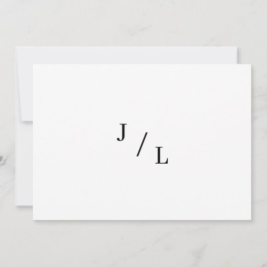 Modern Minimalistic Script Wedding Photo サンキューカード (裏面)