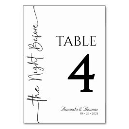 Modern Minimalistic Table Cards テーブルナンバー