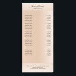 Modern minimum beige skin color ラックカード<br><div class="desc">Modern business,  minimalist,  beige.  Designed for designers,  stylists,  salons,  hair and make-up artists,  nails and lash artists,  wellness center and edit the card by entering your data. You can select the font,  color and position individually by "further personalization".</div>