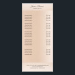 Modern minimum beige skin color ラックカード<br><div class="desc">Modern business,  minimalist,  beige.  Designed for designers,  stylists,  salons,  hair and make-up artists,  nails and lash artists,  wellness center and edit the card by entering your data. You can select the font,  color and position individually by "further personalization".</div>