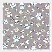 Modern Mint & Grey Paw Print Nursery 壁紙 (正面)