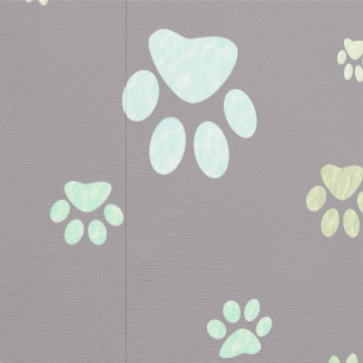 Modern Mint & Grey Paw Print Nursery  壁紙 (縫い目)