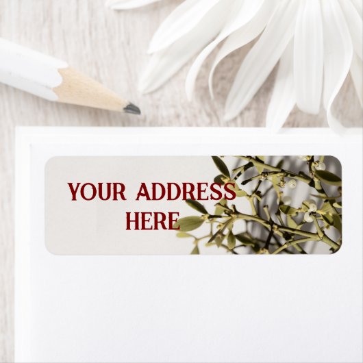 Modern Mistletoe Christmas ラベル (インサイチュ)