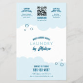 Modern Mobile Laundry Service Laundromat Marketing チラシ (裏面)