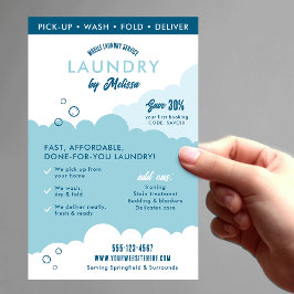 Modern Mobile Laundry Service Laundromat Marketing チラシ