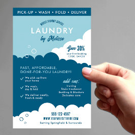 Modern Mobile Laundry Service Laundromat Marketing チラシ