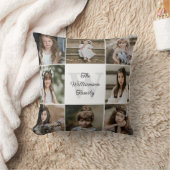 Modern Modern Family 8 Photo Collage クッション (ブランケット)