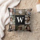 Modern Modern Family 8 Photo Collage クッション (ブランケット)