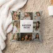 Modern Modern Family 8 Photo Collage クッション (ブランケット)