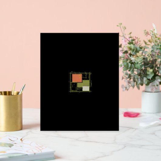 Modern Modular Floor Plan – Minimalist Architectur アクリルサイン (ウェディング)