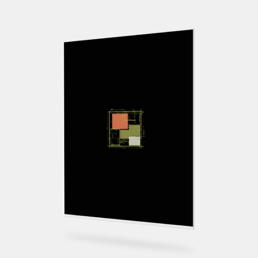 Modern Modular Floor Plan – Minimalist Architectur アクリルサイン (傾斜)