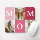Modern 'MOM' 3 Photo Gift マウスパッド (マウス)