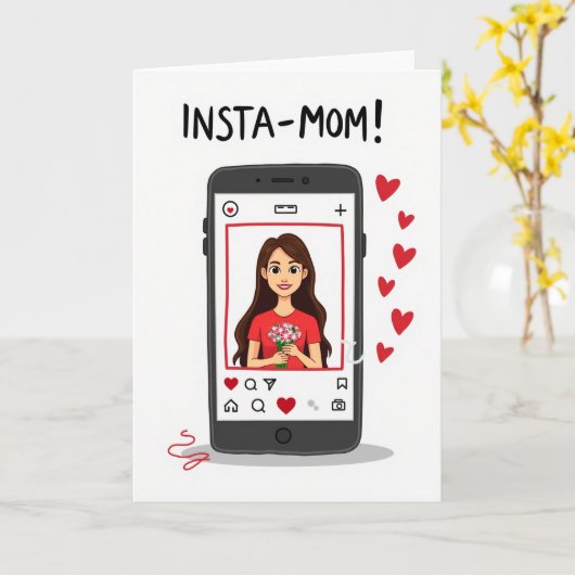 Modern Mom Celebration Card カード (黄色い花)