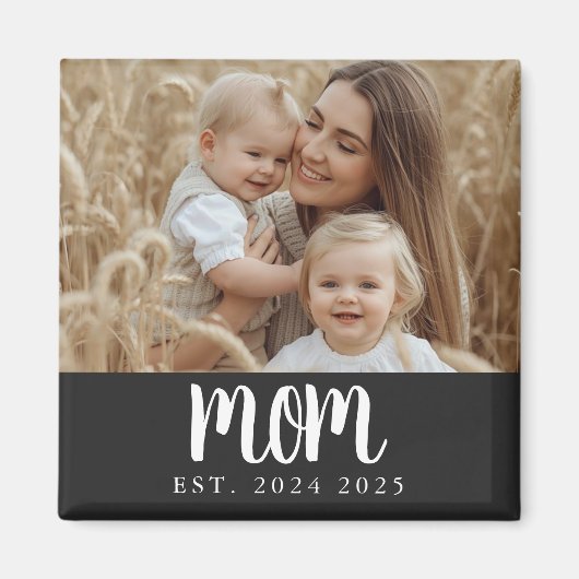Modern Mom Established Photo Gift Magnet マグネット (正面)