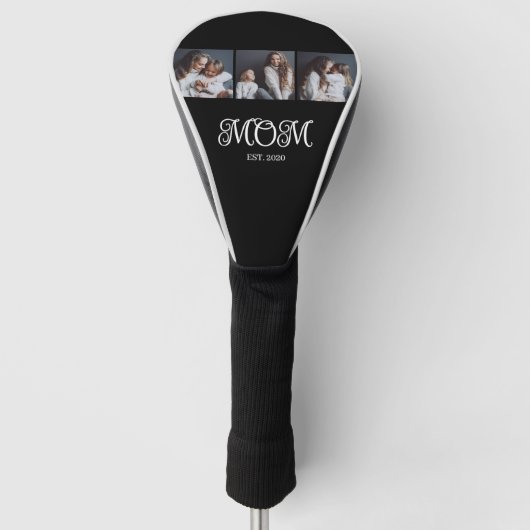 Modern Mom Established Script Black 3 Photo ゴルフヘッドカバー (正面)