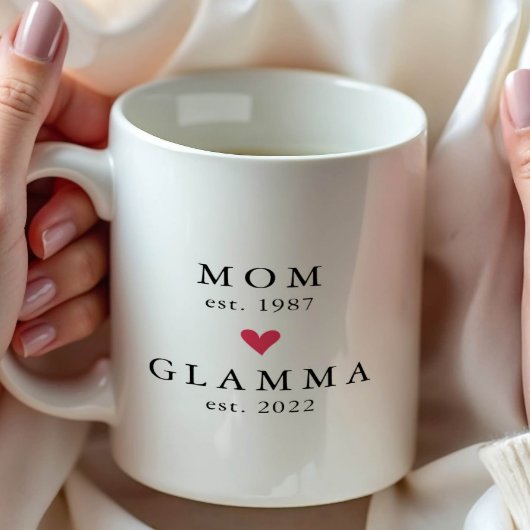 Modern Mom | Glamma Year Est. コーヒーマグ コーヒーマグカップ