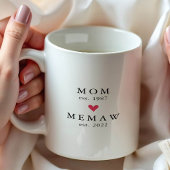 Modern Mom | Mamaw Year Est. コーヒーマグ コーヒーマグカップ