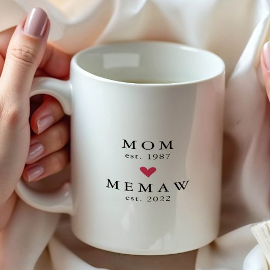 Modern Mom | Mamaw Year Est. コーヒーマグ コーヒーマグカップ