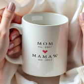 Modern Mom | Memaw Year Est. コーヒーマグ コーヒーマグカップ