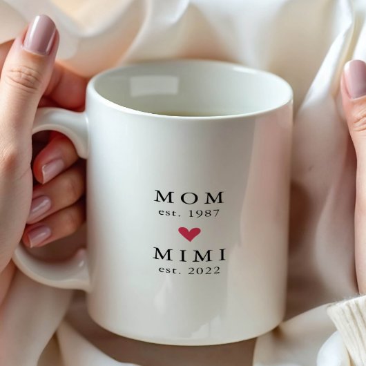 Modern Mom | Mimi Year Est. コーヒーマグ コーヒーマグカップ